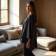 Elysian Wrap: Women's Asymmetrical Hem Knit Poncho