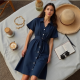 Chic Elegance Button-Down Midi Shirt Dress Chic Elegance Button-Down Midi Shirt Dress