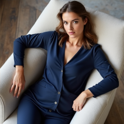Elegance Duo: Women's Twinset Cardigan and Shell