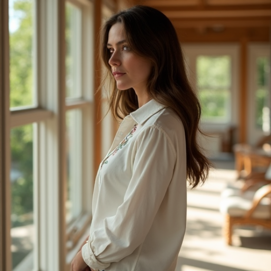 Rustic Charm Embroidered Snap Shirt