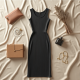 Elysian Elegance Sleeveless Ribbed Midi Dress