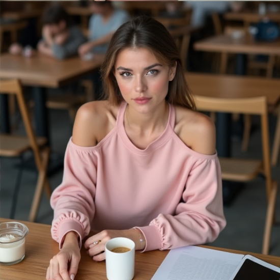 Chic Breeze Cold-Shoulder Sweatshirt