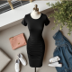 Chic Ruched Elegance T-Shirt Dress