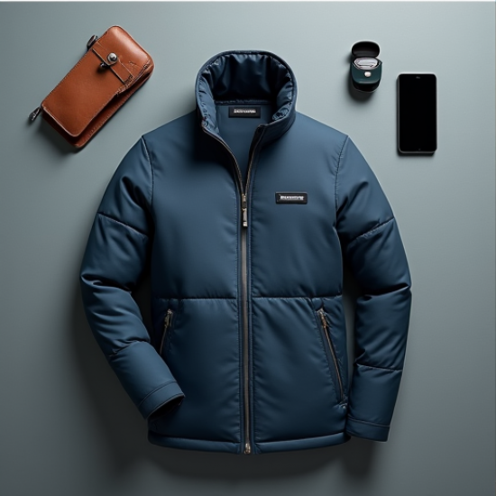 Nordic Breeze Stand-Collar Puffer Jacket