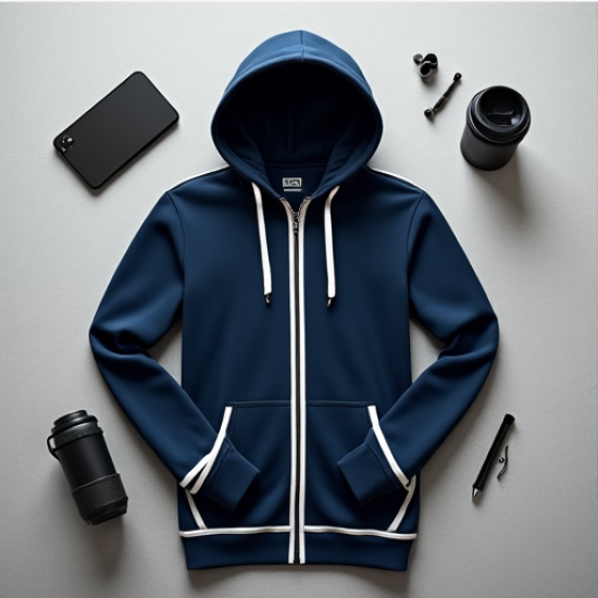 Urban Edge Contrast Zip Hoodie