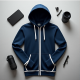 Urban Edge Contrast Zip Hoodie