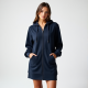 Cozy Luxe Terry Zip-Front Hoodie Dress