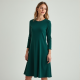 Elysian Elegance Long Sleeve Swing Dress