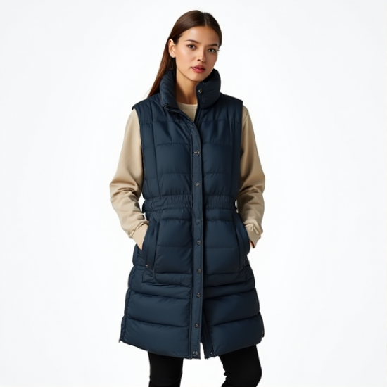 Elysian Elegance Long Quilted Vest