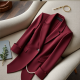 Elegance Draped Shawl-Collar Blazer