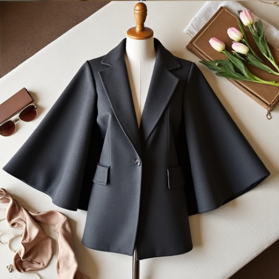 Elegance Enveloped Cape Blazer