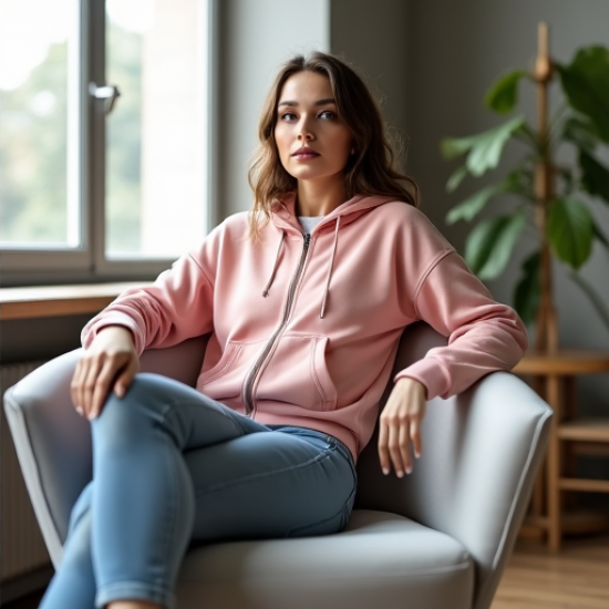 Chic Urban Cropped Zip Hoodie