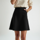 Velvet Touch Faux Suede A-Line Skirt