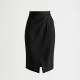 Elegant Draped Faux-Wrap Skirt