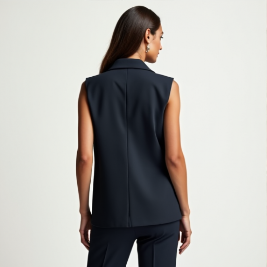 Elegance Flow Sleeveless Blazer Vest
