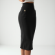 Chic Elegance Button-Accent Pencil Skirt