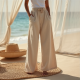 Breezy Elegance Wide-Leg Linen Pants