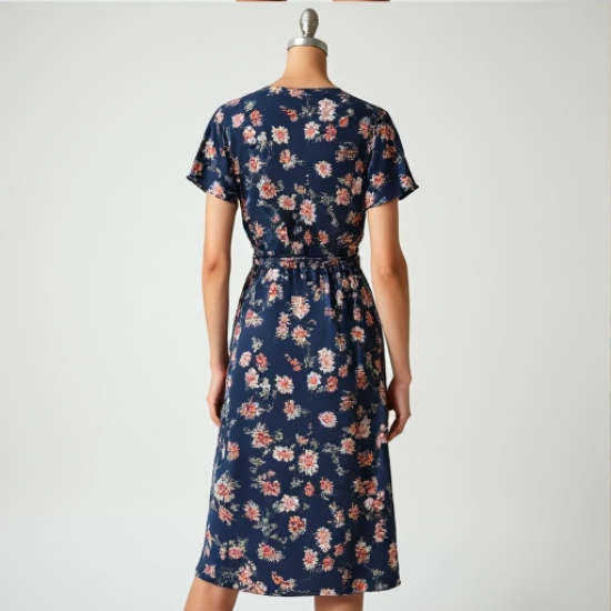 Elysian Breeze Printed Jersey Wrap Dress
