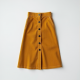 Chic High-Waist Button-Front Corduroy Skirt