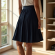 Elegance in Motion Drop-Yoke Pleated Skirt