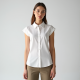 Elegance Fit Cap Sleeve Poplin Shirt