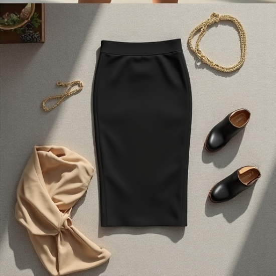Elegance in Motion Stretchy Ponte Knit Skirt
