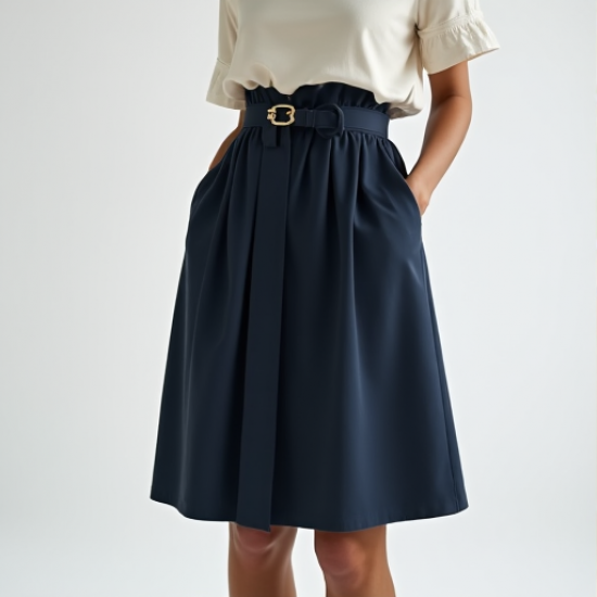 Chic Elegance Paperbag Waist Skirt