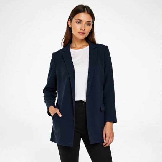 Elegance in Comfort Open-Front Sweater Blazer