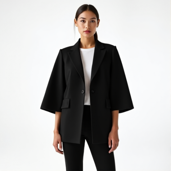 Elegance Enveloped Cape Blazer