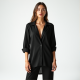 Elegant Flow Longline Draped Shirt