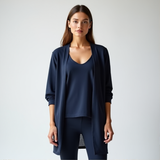Elegance Duo: Women's Twinset Cardigan and Shell