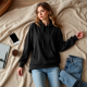 Chic Cascade High-Low Hoodie