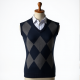 Classic Elegance Argyle V-Neck Sweater Vest Classic Elegance Argyle V-Neck Sweater Vest