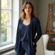 Elegance Duo: Women's Twinset Cardigan and Shell
