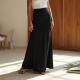 Elysian Elegance Side-Slit Maxi Skirt