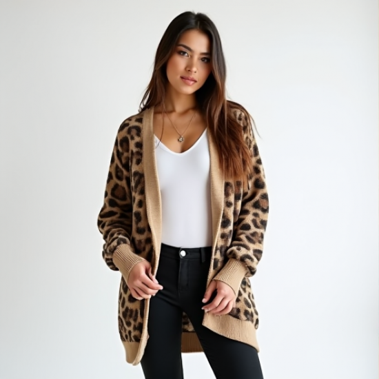 Savannah Chic Leopard Knit Cardigan Savannah Chic Leopard Knit Cardigan