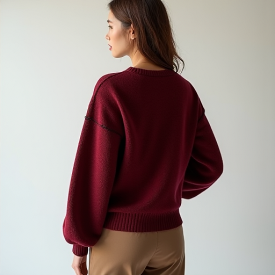 Chic Elegance Balloon Sleeve Knit Sweater