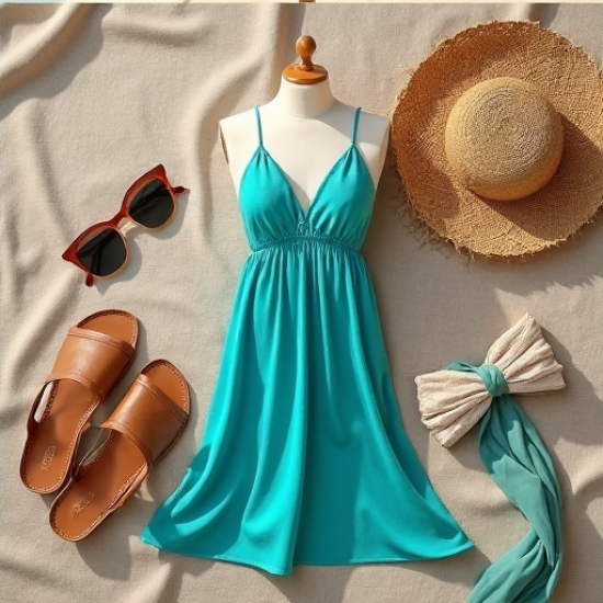 Seaside Serenity Strappy Cover-Up Dress