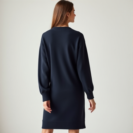 Cozy Luxe Fleece-Lined Sweater Dress