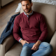 Classic Comfort Henley Sweater