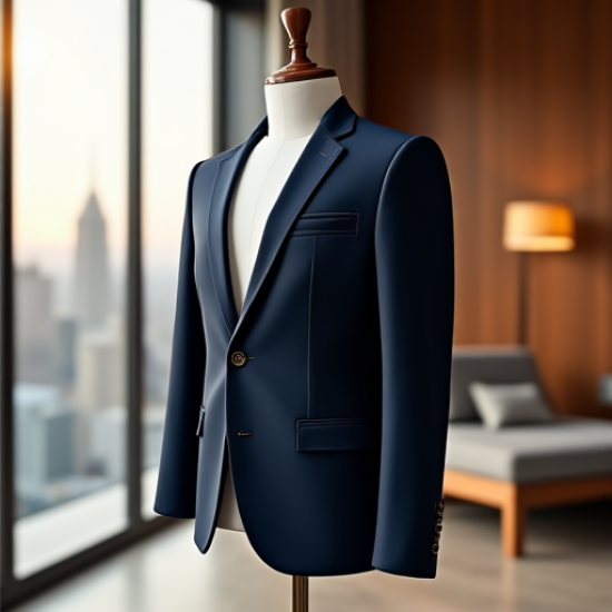Urban Elegance Stretch Wool Blazer